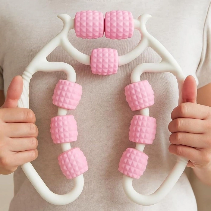 9 Tekerlekli Lenfatik Masaj Roller – Selülit Giderici, Cilt Sıkılaştırıcı, Bacak Kol Sırt Masaj Aleti (4940)