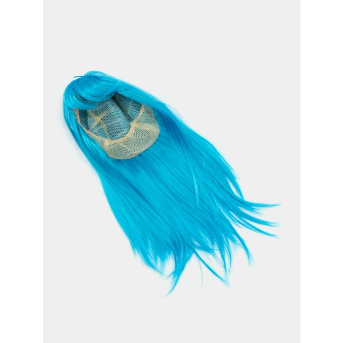 Açık Mavi Renk Uzun Düz Parti Peruğu (4940)