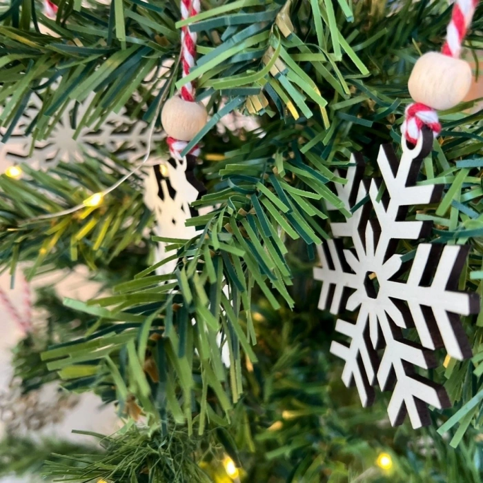 Ahşap Yılbaşı Ağaç Süsü-BY15 (4940)