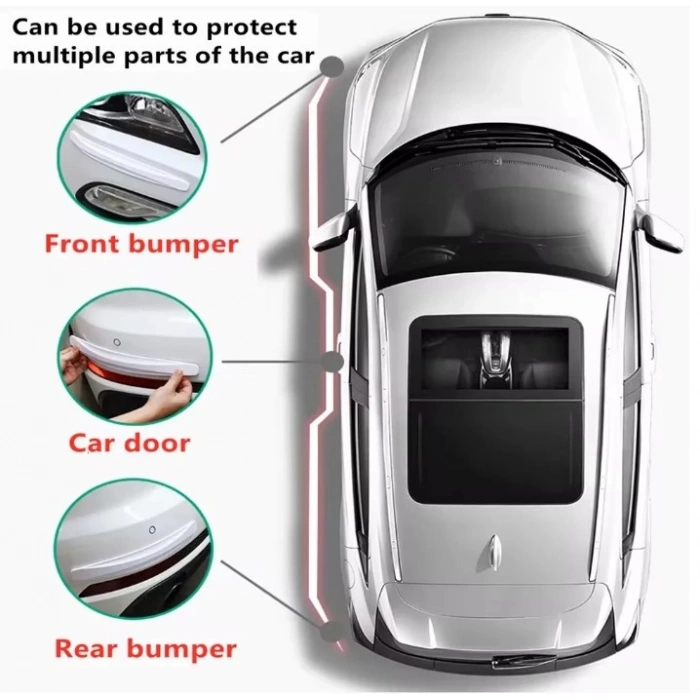 Araba Tampon Koruyucu Karbon Desenli Siyah Beyaz (4940)