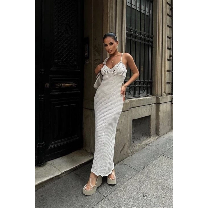 Artesmis Askılı Ajurlu Elbise 2773