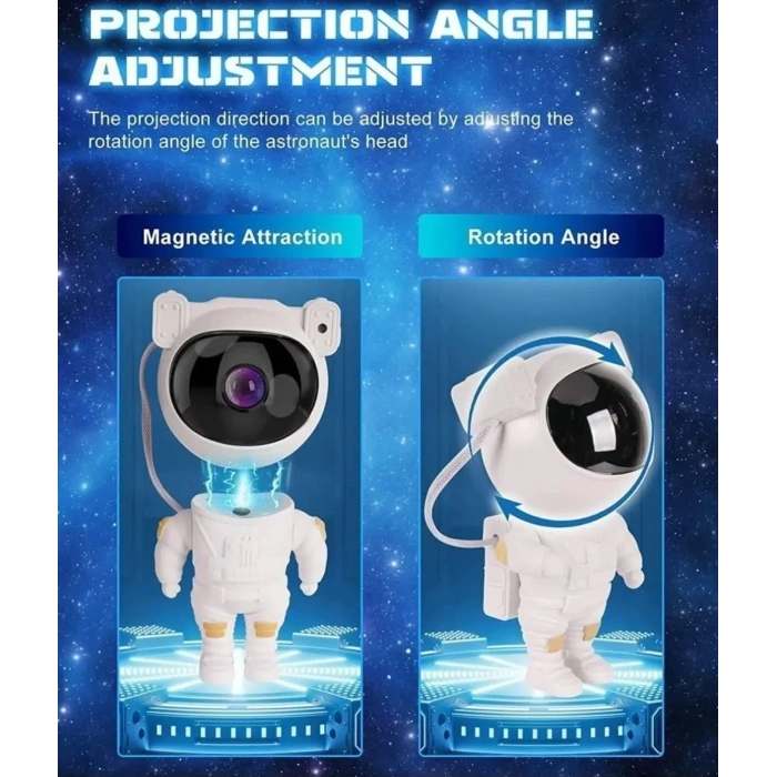 Astronot, Galaksi, Projektör, Uzaktan Kumandalı, Gece Lambası BWR-47 (4940)
