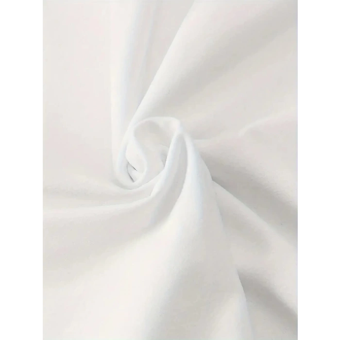 Baskılı Oversize Bisiklet Yaka T-shirt - Beyaz