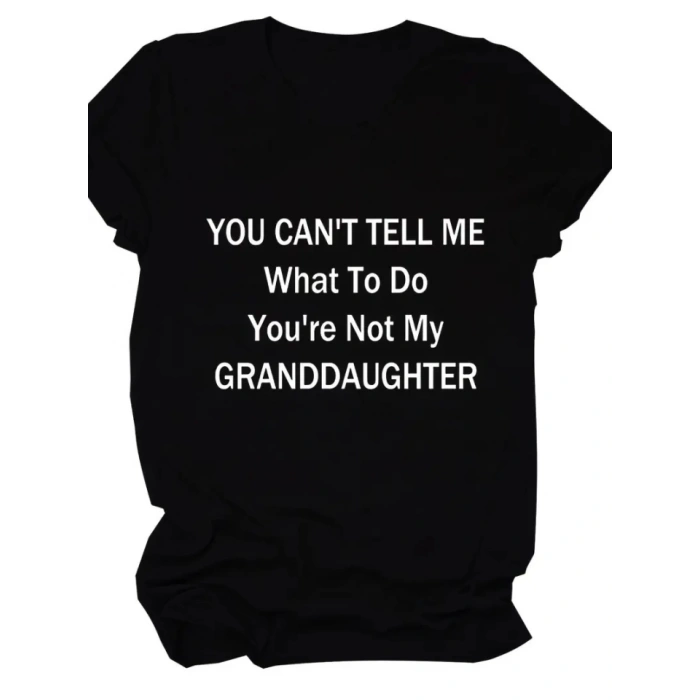 Baskılı Oversize Bisiklet Yaka T-shirt - Siyah