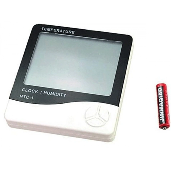 Bebek Odası Masaüstü Dijital Termometre Nem Ölçer Higrometre Saat (4940)