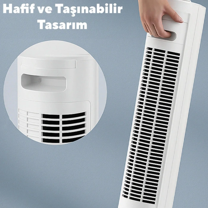 BEYAZ 50W 3 KADEME - ZAMANLAYICI KULE TİPİ VANTİLATÖR KTF-258W (4940)