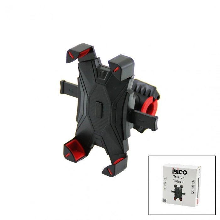 BİSİKLET - MOTORSİKLET - BEBEK ARABASI TELEFON TUTUCU - TUTACAK ABS PLS. 360° - BOYUT AYARLI (4940)
