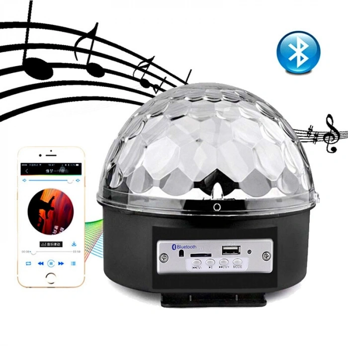 Bluetooth Sd Aux Usb Led Disko Lamba Topu Speaker (4940)