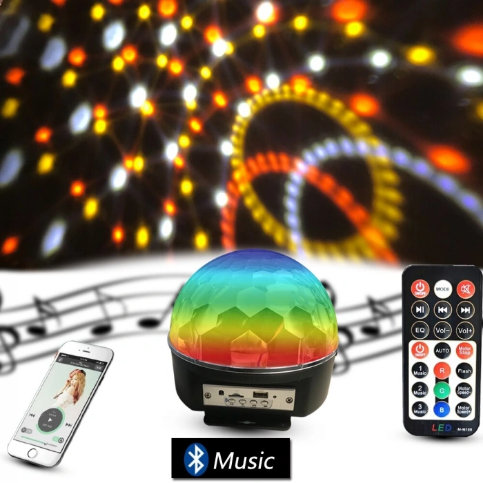 Bluetooth Sd Aux Usb Led Disko Lamba Topu Speaker (4940)
