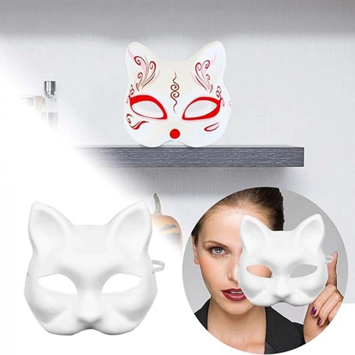 Boyanabilir Kedi Model Maske – Kendi Tasarımını Oluştur (4940)