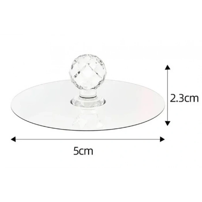 Büyük Boy Çok Amaçlı Yapışkan Kristal Tutacak Kulp 4 Adet (4940)