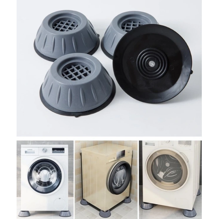 Çamaşır Makinesi Titreşim Engelleyici Stoper GRİ 4 lü Set (4940)