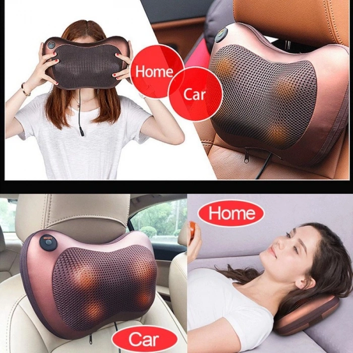 Car Home Ovmalı Masaj Yastığı, Araç Boyun Masaj Aleti (4940)