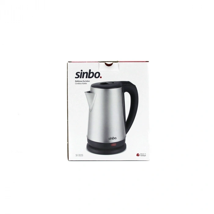 ÇELİK KETTLE SU ISITICISI KABLOSUZ KULLANIM 1.8LT 360 DERECE DÖNEBİLME OTOMATİK KAPANMA SK-8026 (4940)