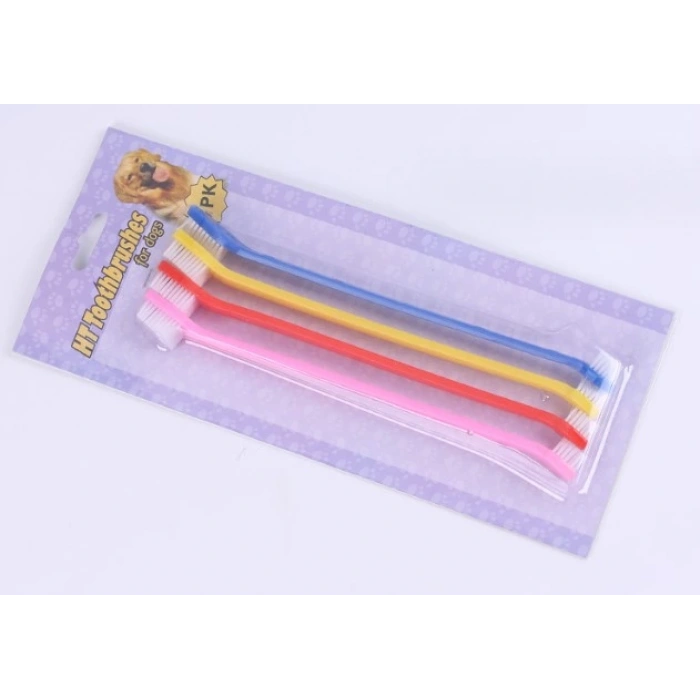 Çift Taraflı Hayvan Diş Fırçası 4 lü set (4940)