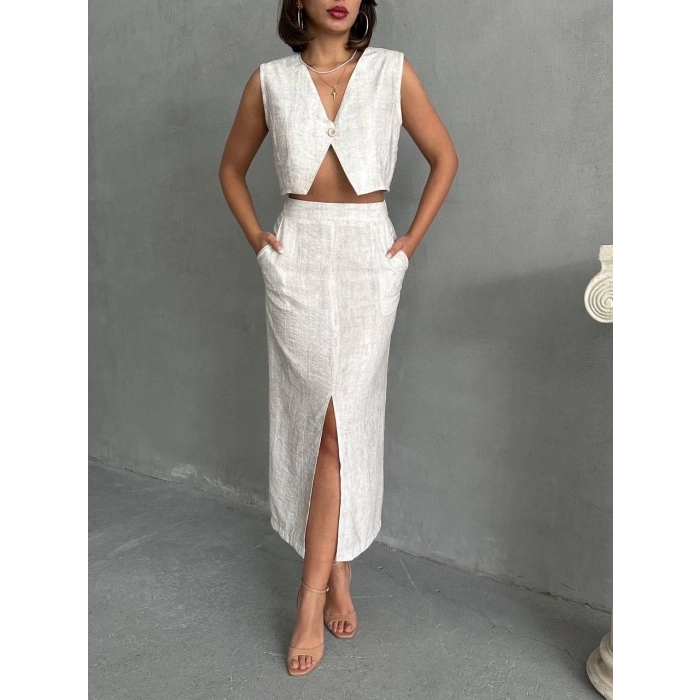 Çilek takım etek yelek