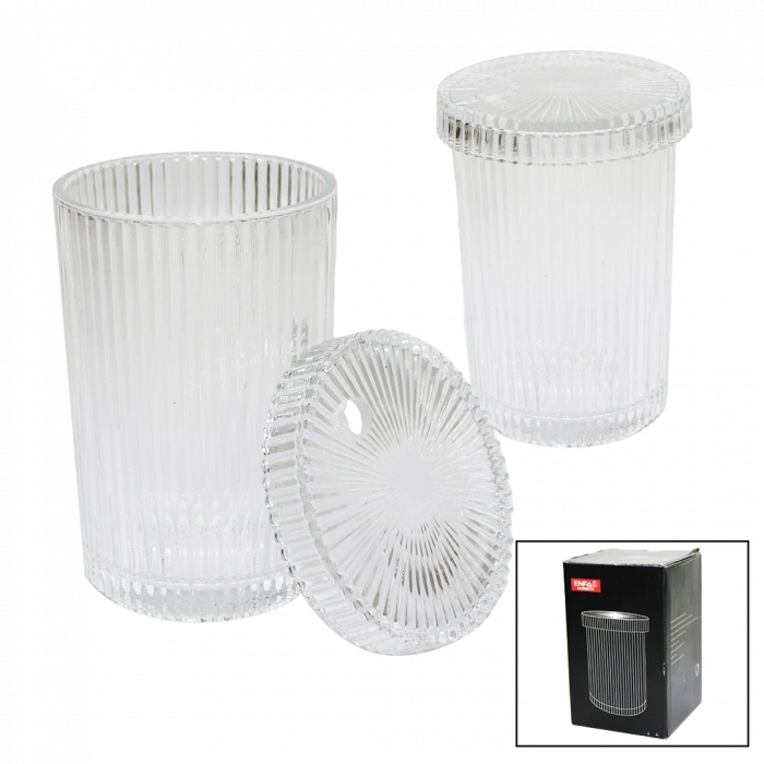 ÇİZGİLİ - CAM BARDAK KAPAKLI - PİPETLİ - ORİGAMİ SİTİLKAHVE - SUNUM - MEŞRUBAT (4940)