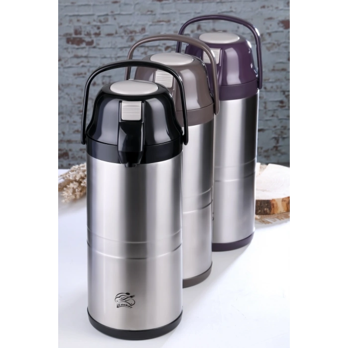 CKR-2009 4.5LT  ÇELİK TERMOS POMPALI - MUSLUKLU (4940)