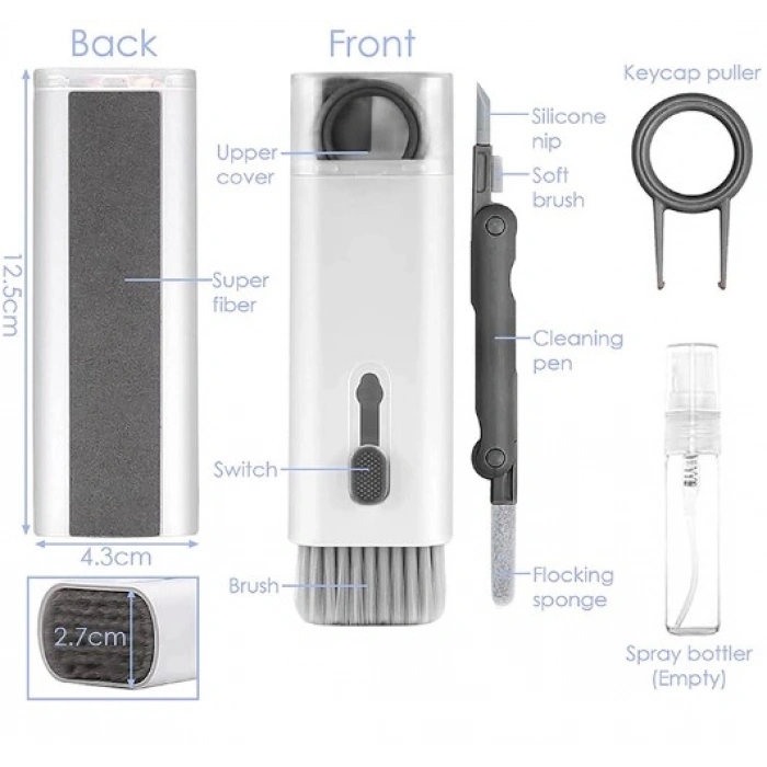 Çok Fonksiyonlu 7 Parça Airpods Klavye Ekran Kulaklık Temizleme Kiti (4940)