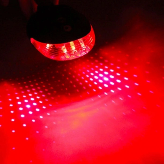Çok Fonksiyonlu Pilli Bisiklet Led Lazer Işığı Arka Stop Lambası (4940)