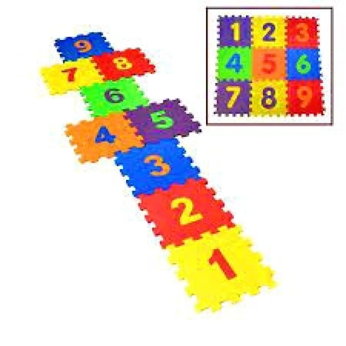 ÇOK  RAKAMLI 9 PARÇA SOFT YER MATI KAROSU (4940)