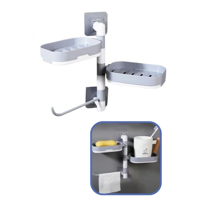 Çoklu Sabun Tutucu Fonksiyonel Banyo Sabunluk (4940)