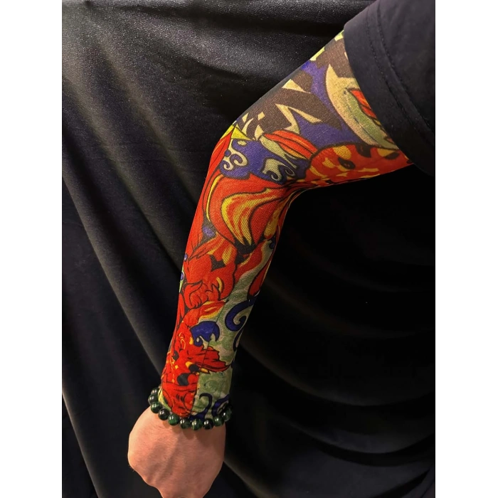 Çorap Dövme Giyilebilir Kol Bacak Dövmesi Likralı 2 Adet Model 4 (4940)