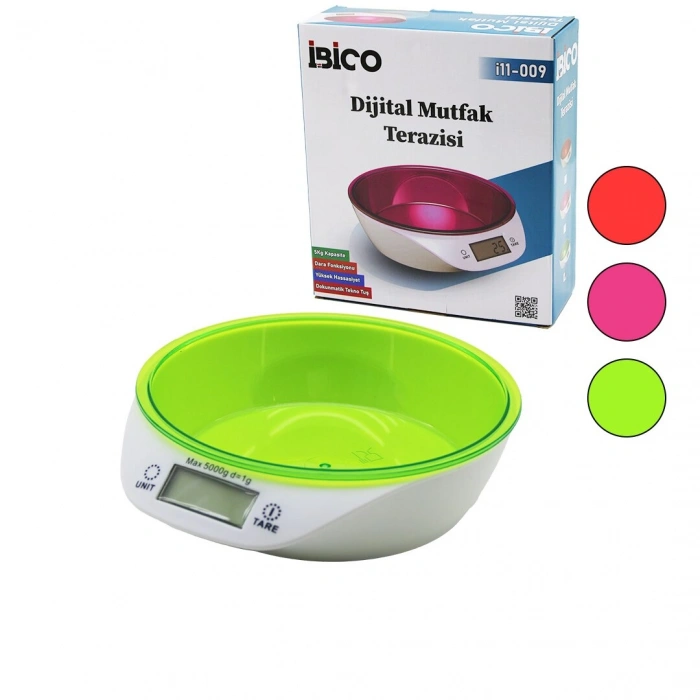 DİJİTAL - PİLLİ MUTFAK TERAZİ TARTI KASELİ - 5KG/1GR (4940)
