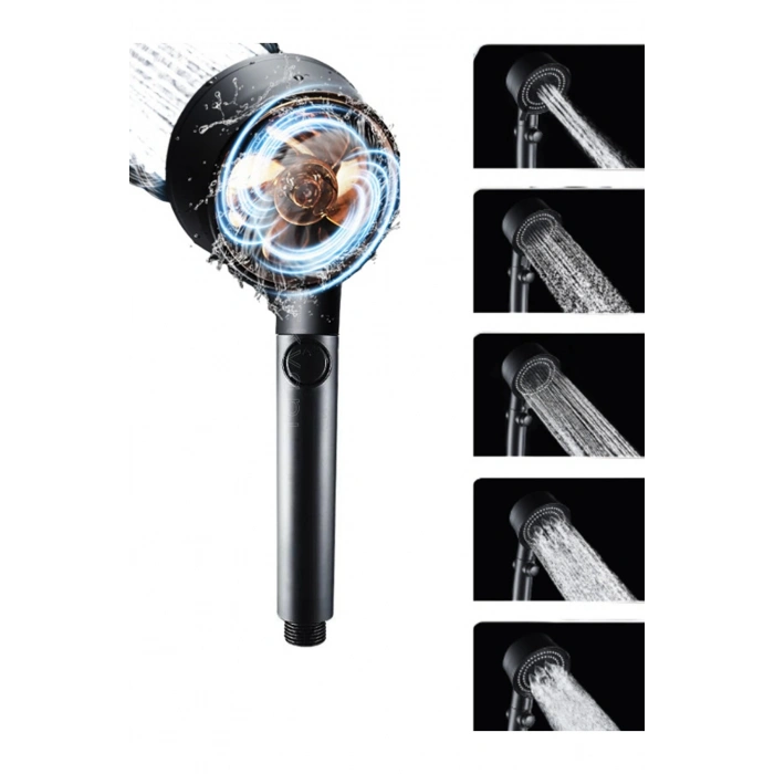 Duş Başlığı Pervaneli Serinletici Tasarım 5 Modlu (4940)