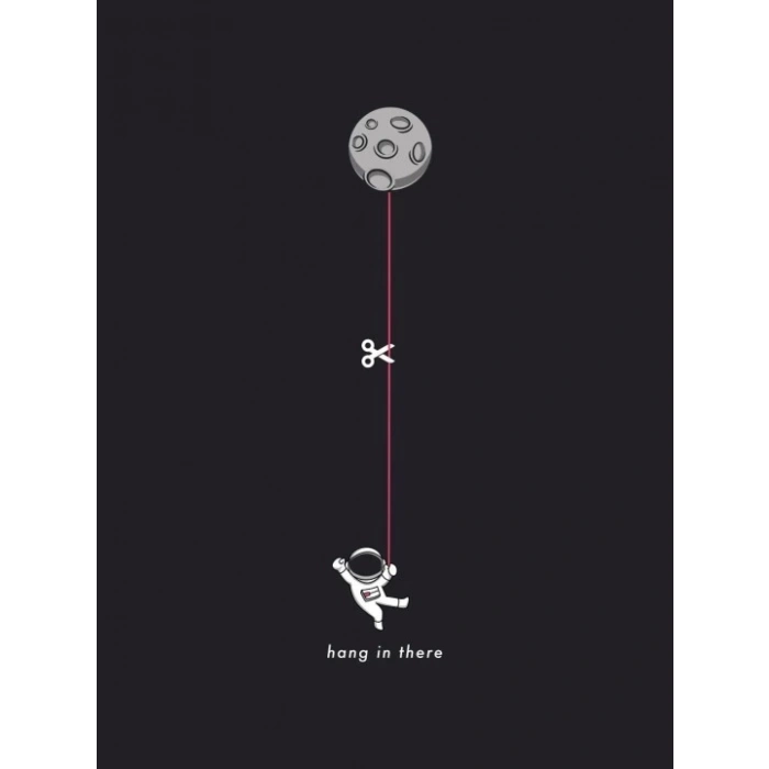 Erkek Baskılı Oversize T-shirt - Siyah