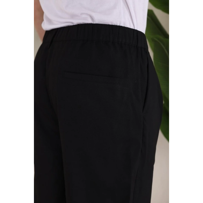 Erkek Beli Lastikli Pileli Baggy Pantolon