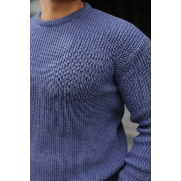 Erkek Bisiklet Yaka Örme Kazak