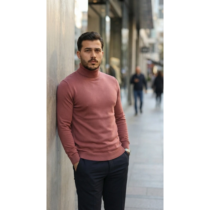 Erkek Boğazlı Yaka Uzun Kollu Triko