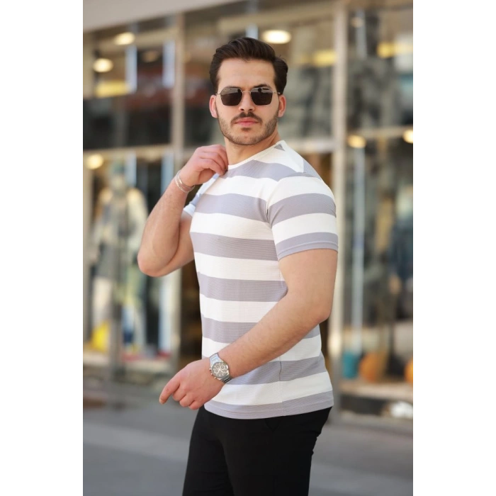 Erkek çift Renk Pamuklu örme Kumaş Kısa Kollu T-shirt