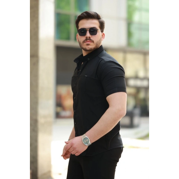 Erkek çıtçıt Düğmeli Kısa Kollu Gömlek