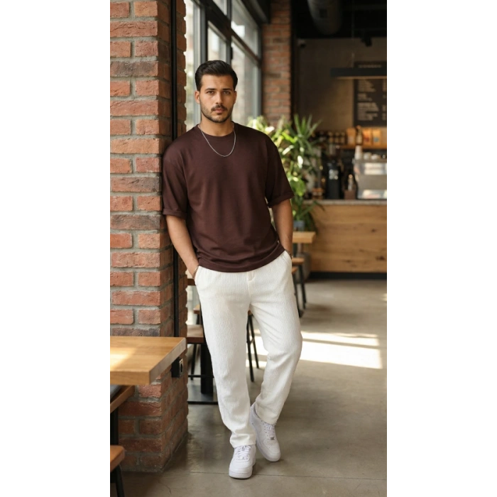 Erkek Duble Kol Basic Tişört