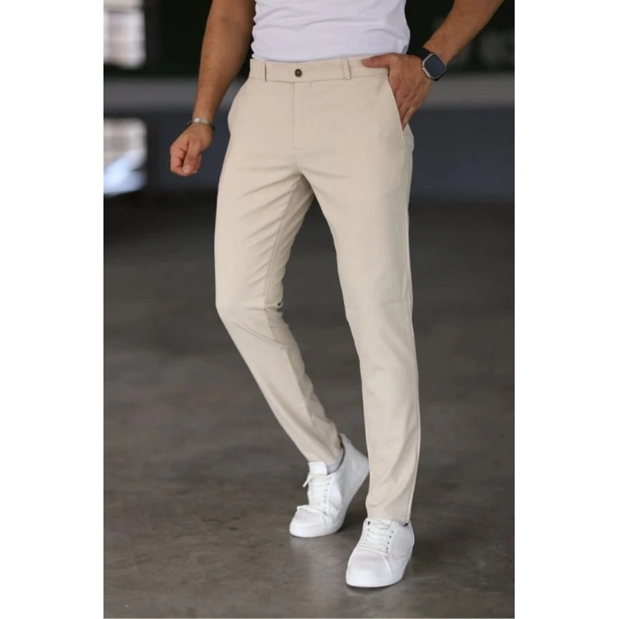 Erkek Düz Kesim Bilek Boy Kumaş Pantolon