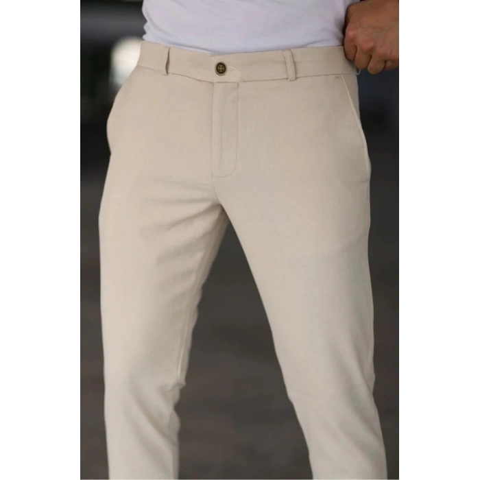 Erkek Düz Kesim Bilek Boy Kumaş Pantolon