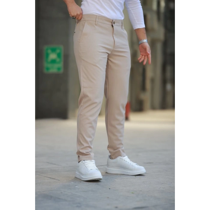 Erkek Düz Kesim Bilek Boy Kumaş Pantolon