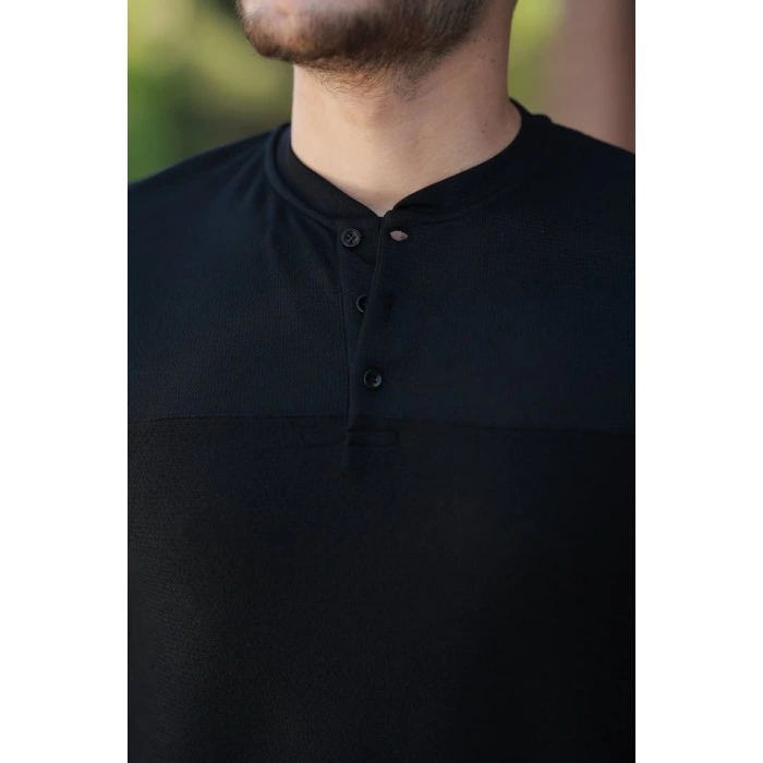 Erkek Hakim Yakalı Kısa Kollu Pamuklu T-shirt