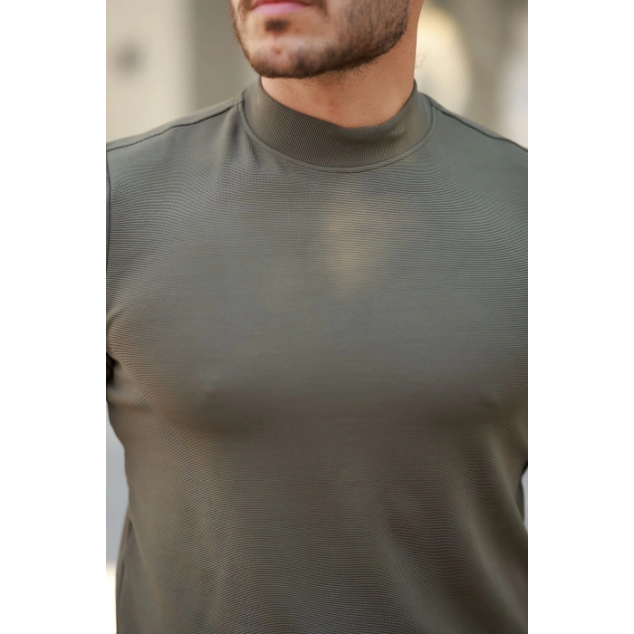 Erkek Yarım Balıkçı Yaka Kısa Kollu T-shirt