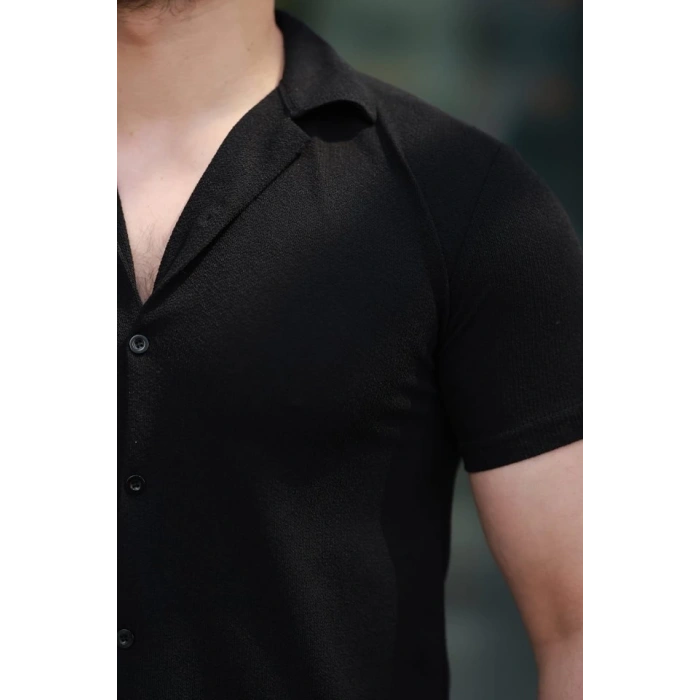 Erkek Kısa Kollu örme Kumaş Pamuklu Gömlek