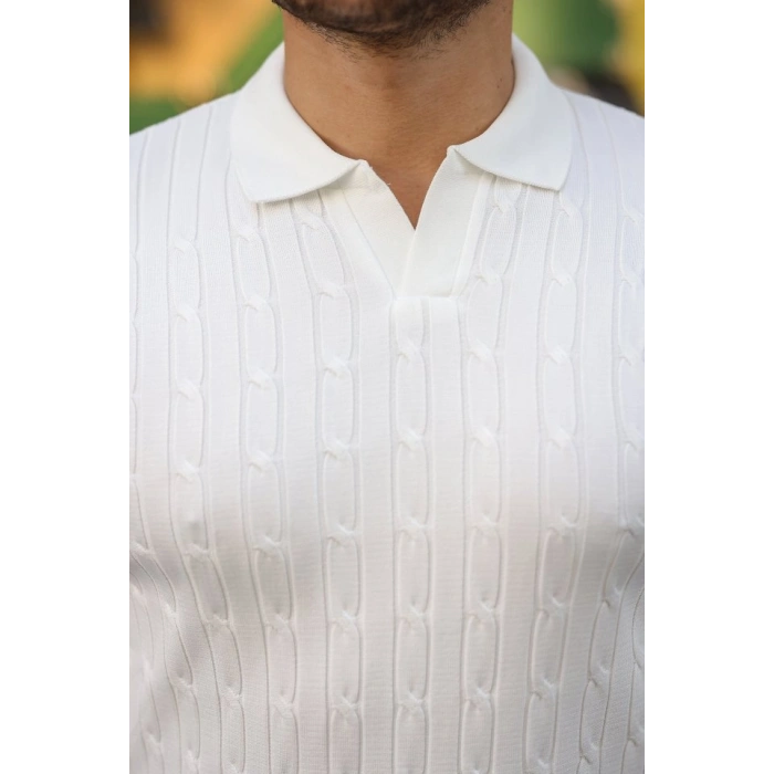 Erkek Saç örgü Desen Uzun Kollu Triko