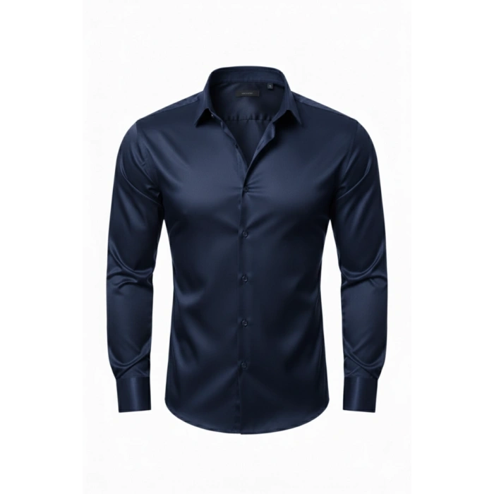 Erkek Saten Klasik Gömlek