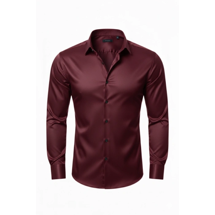Erkek Saten Klasik Gömlek