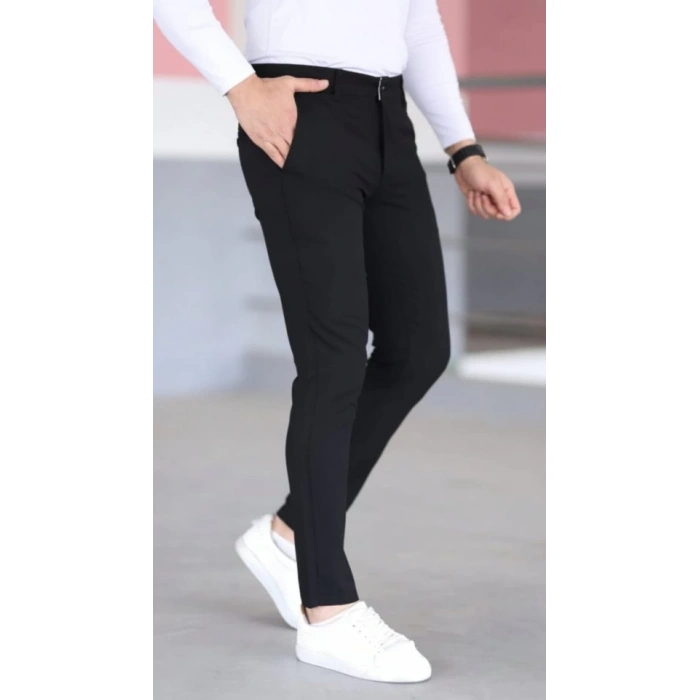 Erkek Slim Fit Likralı Gabardin Pantolon