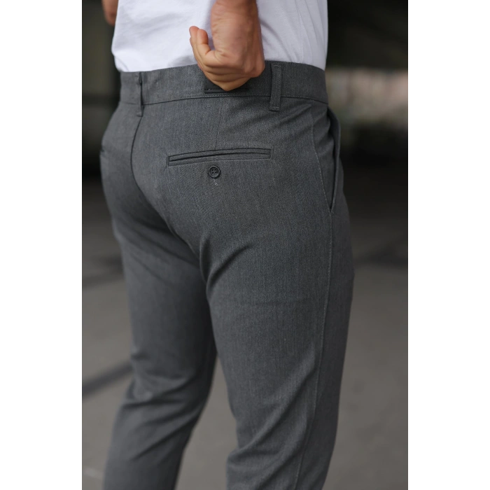 Erkek Slim Fit Likralı Gabardin Pantolon
