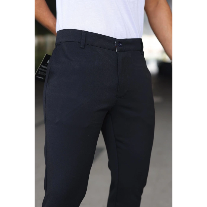 Erkek Slim Fit Likralı Gabardin Pantolon