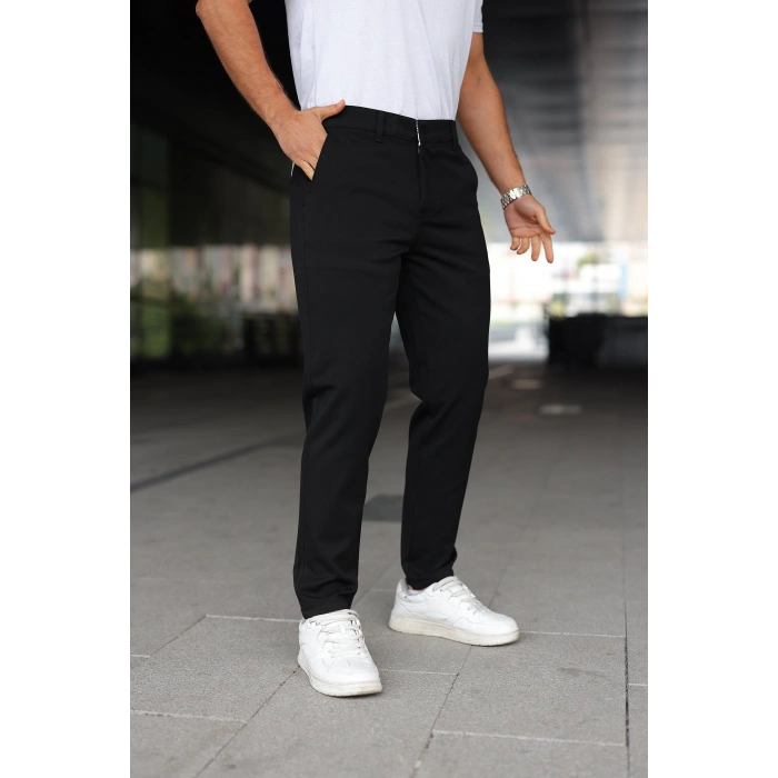 Erkek Slim Fit Likralı Gabardin Pantolon