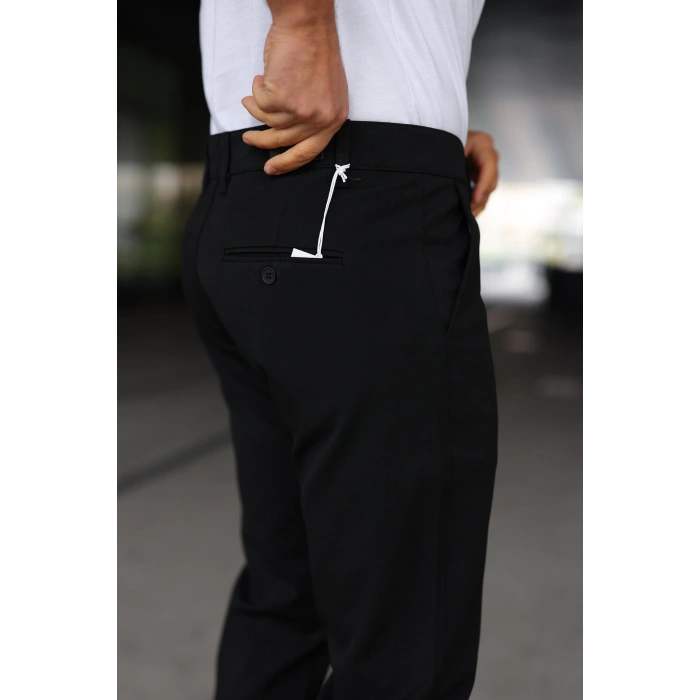 Erkek Slim Fit Likralı Gabardin Pantolon